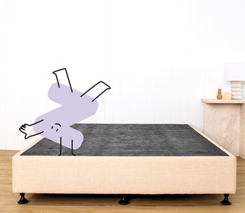 Naptime Bed Base — linen-wrapped slat base with FSC-certified timber for Australian bedrooms