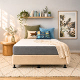 Naptime mattress and base in a styled room