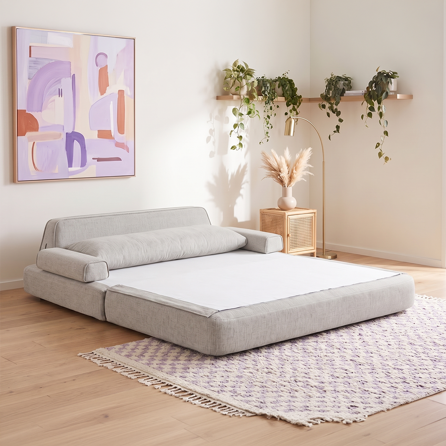 Naptime Stay opened out into a queen bed