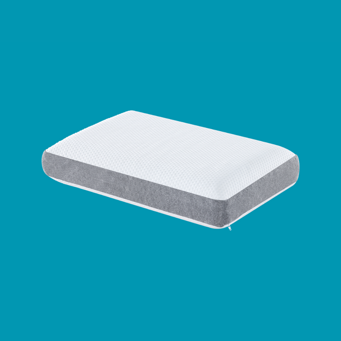 Naptime Pillow on blue background
