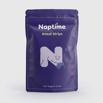 Naptime nasal strips packaging on a white background