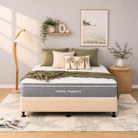 Osteo Support mattress in a bedroom setting with decor elements.