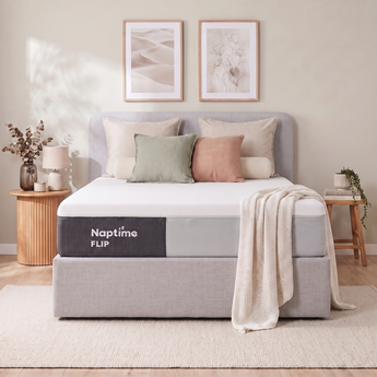 Naptime Flip mattress on a Mellow bed base
