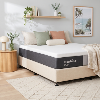 Naptime Flip mattress viewed from an angle