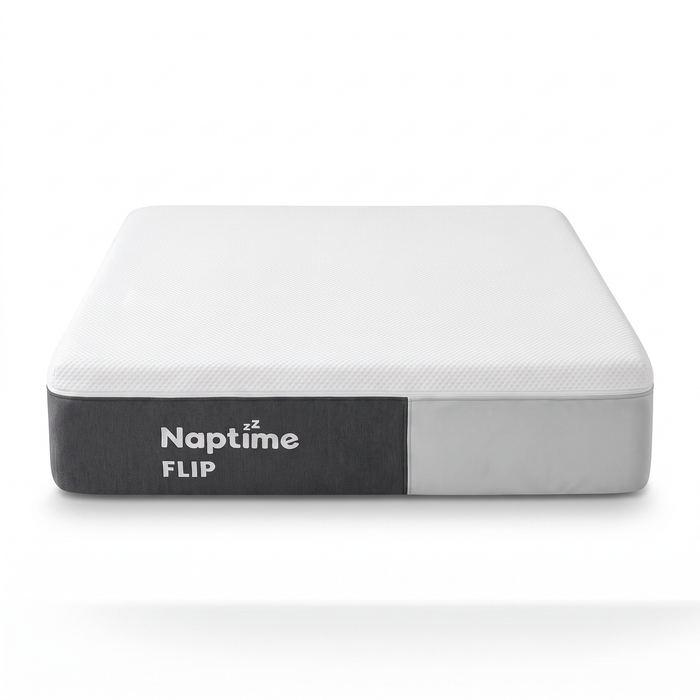 Naptime Flip mattress on a white background